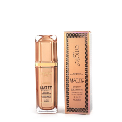 Emelie Matte Waterproof Skin Perfector with Primer ? Long-Lasting, Oil-Control, SPF 15 - Shade 1  30 ML