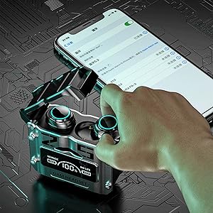 M25 Bluetooth 5.3 Wireless Earbuds ? HiFi Sound, LED Battery Display, 40 Hours Backup, Noise Cancelling, Touch Control, Waterproof