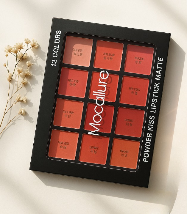 Mocallure 12-Color Lip Palette / Long-Lasting Professional Lip Kit for Every Mood