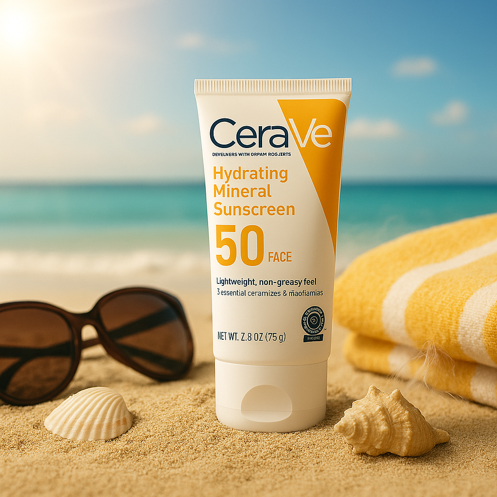 CeraVe Skincare Set ? Night Cream, Retinol Serum, Acne Foaming Cream Cleanser, and Hydrating Mineral Sunscreen SPF 50 ? Dermatologist Developed