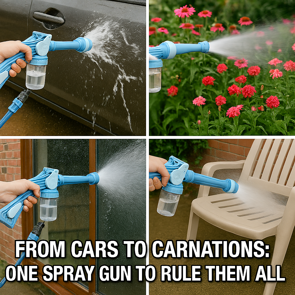 Jet Water Canon 8 In 1 Turbo Water Spray ? For Car & Bike Washing, Gardening - Best Quality Water Spray ( Random Color )