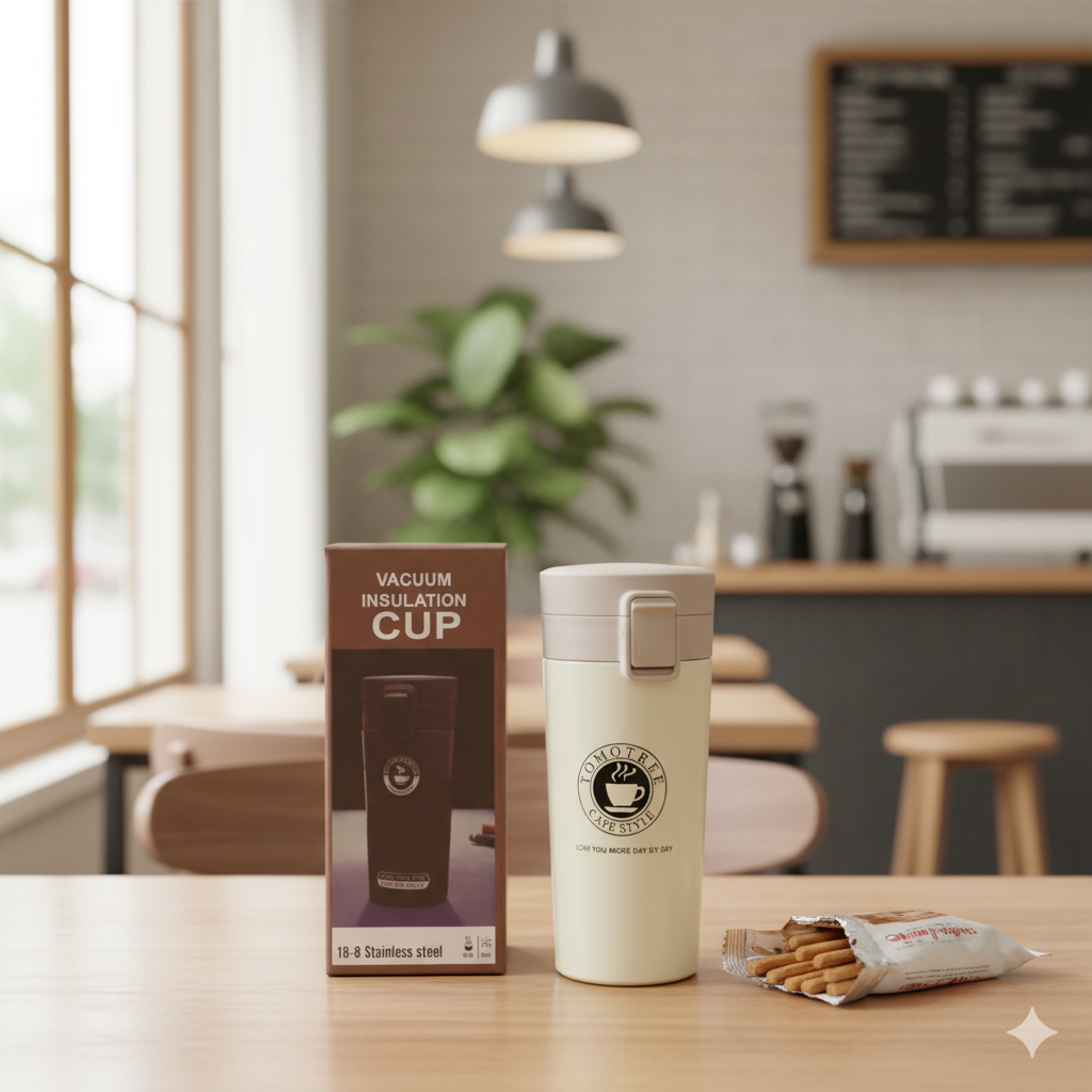 Hot & Cold Stainless Steel Vacuum Flask ? 380ml | Double Wall Insulated Water Bottle | Leakproof Coffee & Tea Thermos Travel Mug (Random Color)