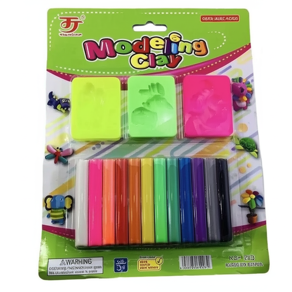 Modeling Clay Set for Kids and Adults ? 12 Vibrant Colors ? Soft, Non-Sticky, Non-Drying Clay for Creative Arts, Crafts, Sculpting, and Educational Play ? Safe and Easy to Use (Random Color)