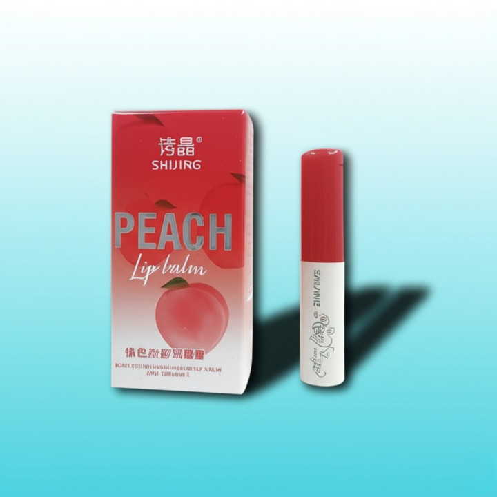 3 In 1 Shijing Peach Lip Balm ? 3-in-1 Moisturizing, Hydrating, Protective & Nourishing Lip Care with Vitamin E ? Natural Peach Flavor, Organic, Vegan & Cruelty-Free