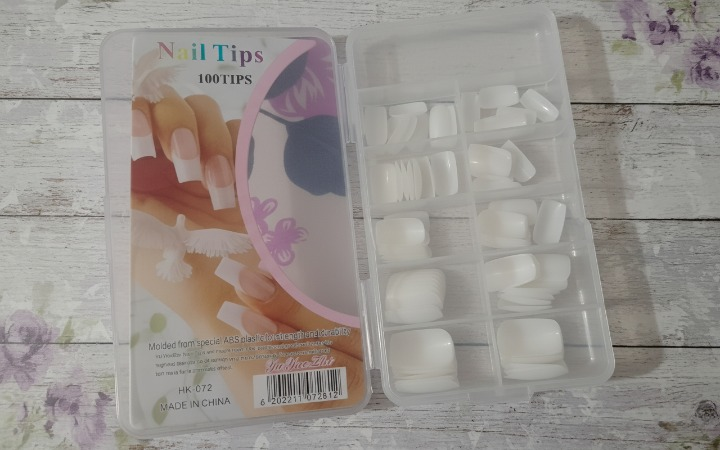 100 Pcs Fake Nails Set ? White ABS Plastic Nail Tips, Durable & Easy-to-Apply, Smooth Finish for DIY Nail Art & Professional Salon Manicure