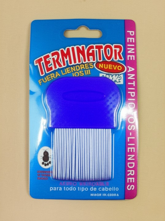 Multicolor Anti-Lice Hair Comb with Stainless Steel Micro-Grooved Teeth ? Safe and Effective Lice and Nit Removal Comb | Reusable and Suitable for All Hair Types | Compact Size 9cm x 4cm (Random Color)