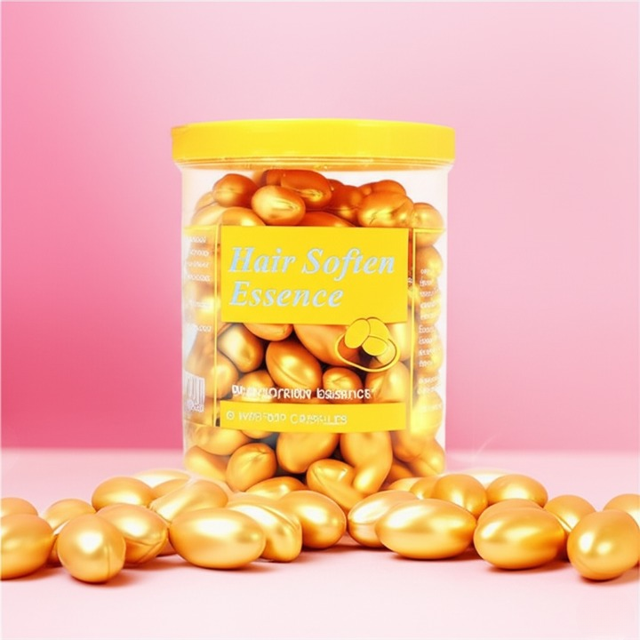 Hair Soften Essence Capsules ? 60 Softgel Capsules for Nourishing, Hydrating & Softening Dry, Damaged & Frizzy Hair ? Oil-Based Formula for Shine