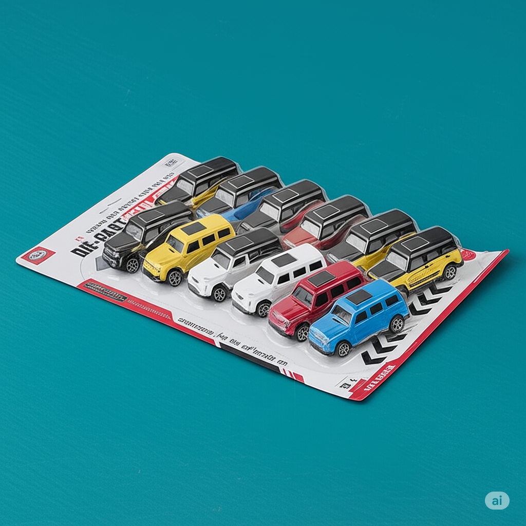Die-Cast Metal Toy Cars Set ? Pack of 12 Assorted SUV Models in Vibrant Colors for Kids? Play, Collecting, Racing, and Gifting