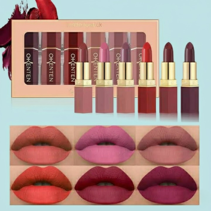 6 Pcs High Pigmented Lipstick Pack ? Creamy Formula, Multicolor Shades, Long-Lasting, Smooth & Vibrant Finish for Everyday Wear and Special Occasions