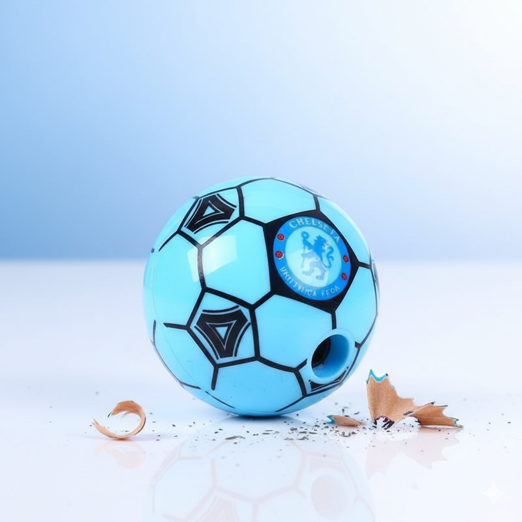 Football Shape Pencil Sharpener Set ? Pack of 12 | Fun & Durable Stationery for Kids, Students, and Office Use | Compact & Easy to Use Sharpeners (Random Color)