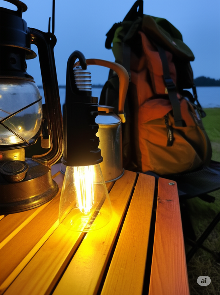 Camping Rechargeable LED Bulb with Type-C Charging Cable | Portable Hanging Light for Outdoor Adventures, Hiking, Emergency & Tent Lighting | Long-Lasting Battery, Bright Illumination & Compact Design
