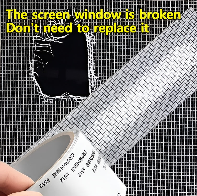 Mesh Roll Tape Window Screen Repair Patch ? Strong Self-Adhesive Fiberglass Mesh, Easy DIY Screen Repair Tape for Windows & Doors (2 Meter)