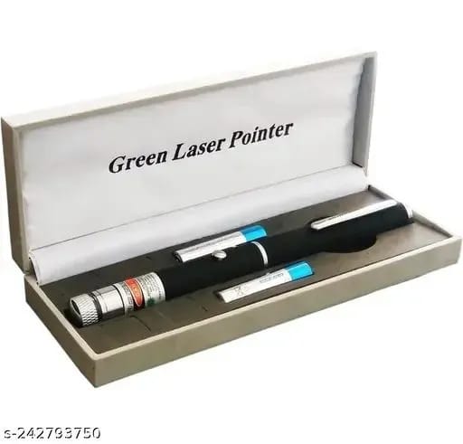 Green Multipurpose Laser Pointer Pen with Adjustable Antenna Cap for Pattern Projection and Presentations ? Green Beam Light