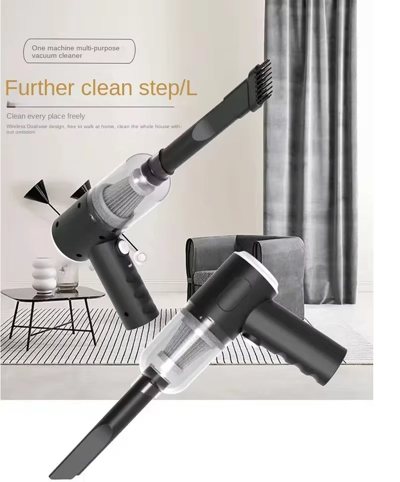 3 In 1 Portable Vacuum Cleaner- Durable Wireless Vacuum -Duster Blower Air Pump- High Power Strong Suction Vacuum Cleaner For Home, Laptop, Vehicle Interior Cleaner