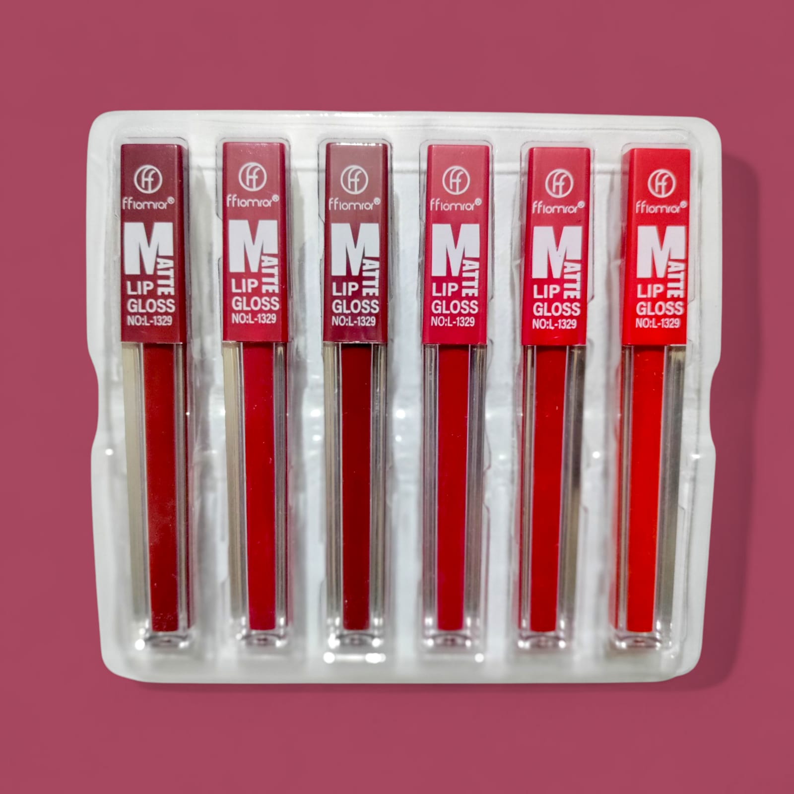 6-Piece Matte Lip Gloss Set ? , Waterproof Lip Color Kit for All-Day Wear P