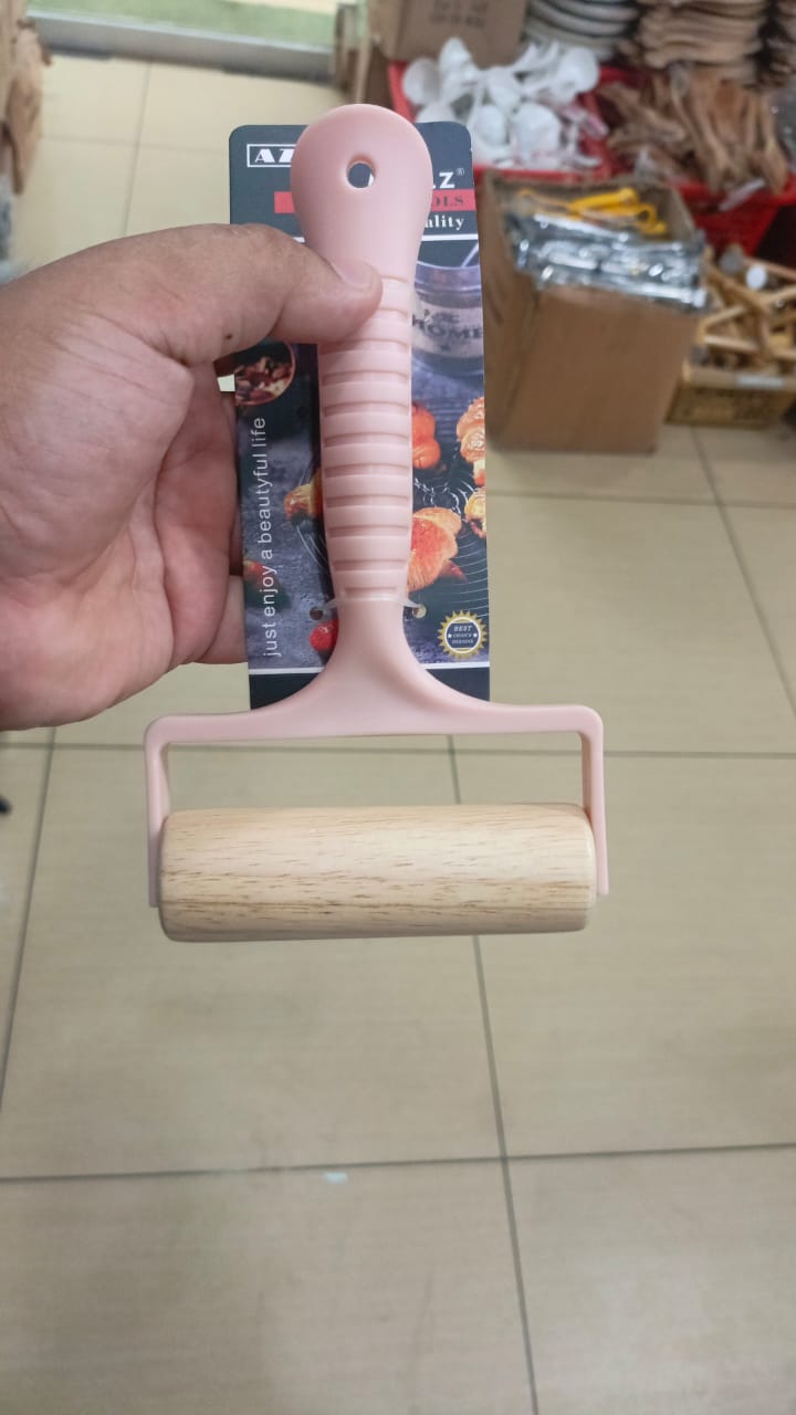 2pcs Wooden Rolling Pin for Baking ? Hand Push Dough Roller with Non-Stick Surface, Lightweight & Kid-Friendly
