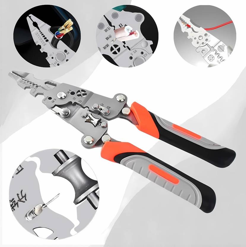 Foldable 8-in-1 Wire Stripping & Cutting Multi-Tool