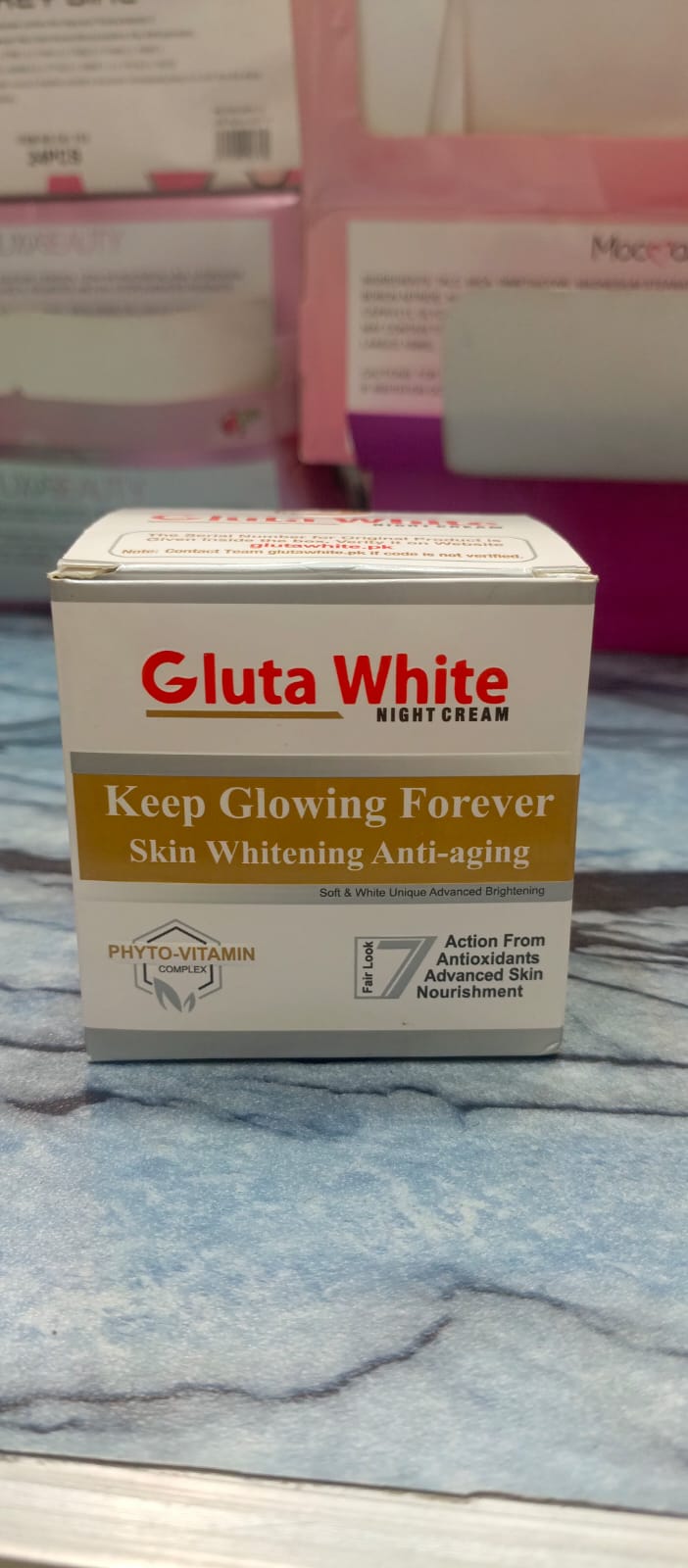 Gluta White Night Cream (50 ml) - Glutathione white Cream Extreme Strong whitening And Anti-Aging night cream - Gluta White Night Cream  - Achieve a Brighter, More Radiant Complexion