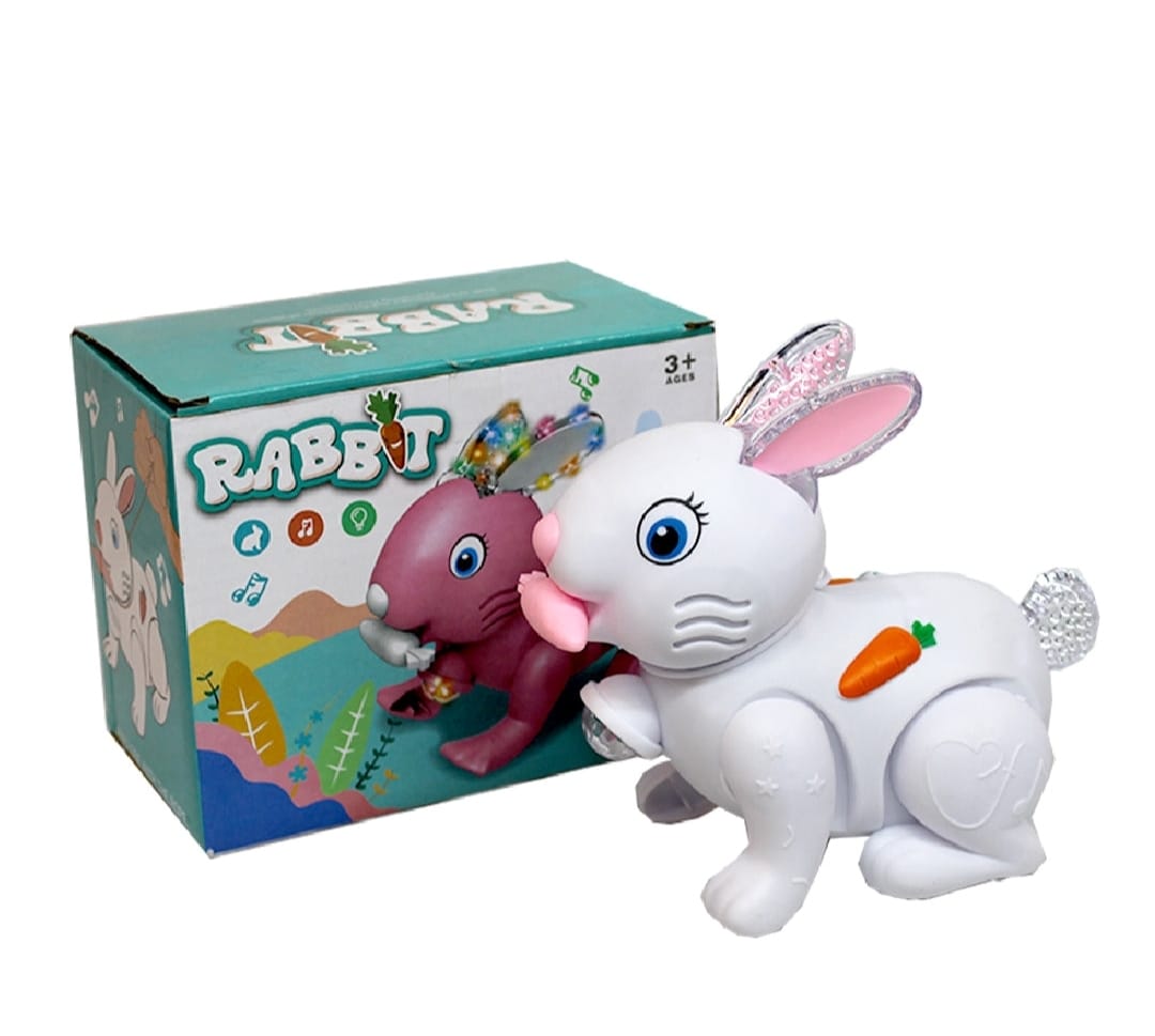 Electric Rabbit Toy for Kids ? Light & Sound, Educational & Musical Play
