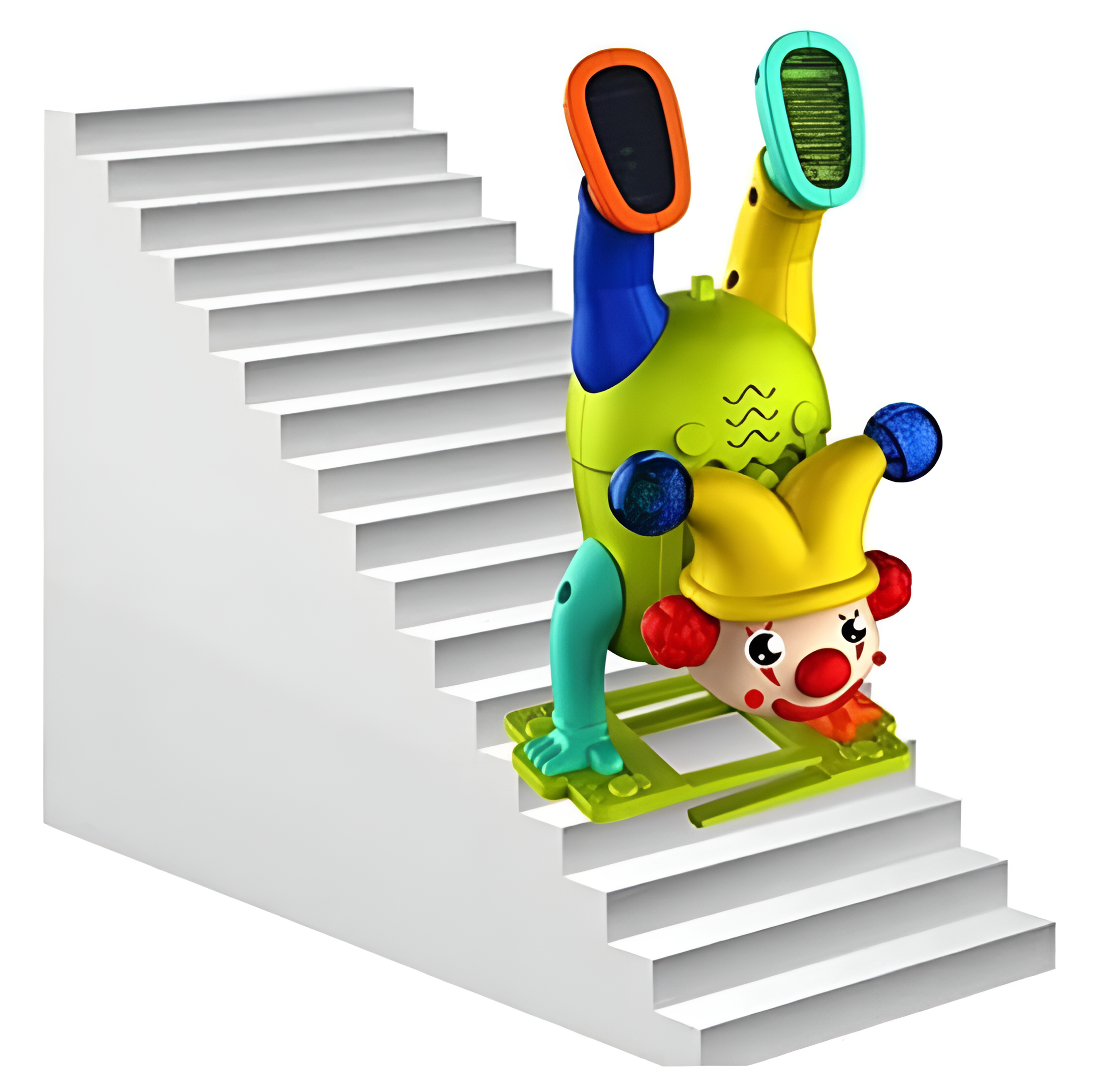 Electric Upside-Down Dancing Clown Toy with Music & Flashing Lights ? Battery Operated, Multicolor, Fun Interactive Gift for Kids Above 3 Years (Random Color)