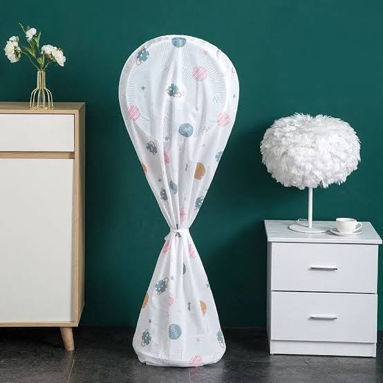 Decorative Fan Cover with Colorful Pattern Design ? Dust Protection & Stylish Room Accent