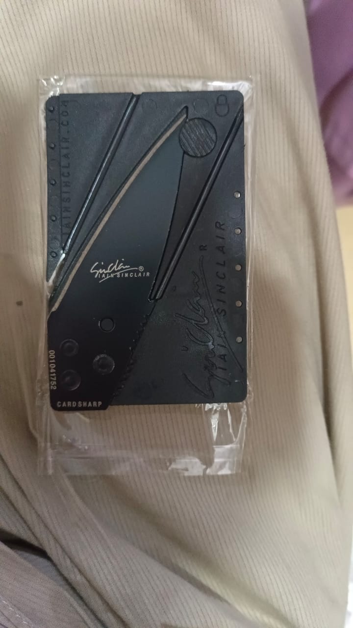 CardSharp Folding Credit Card Knife by Iain Sinclair ? Ultra Slim, Lightweight, Surgical Steel Blade, Pocket-Sized, Wallet-Friendly Safety Knife for Everyday Carry | Credit Card Shape Knife