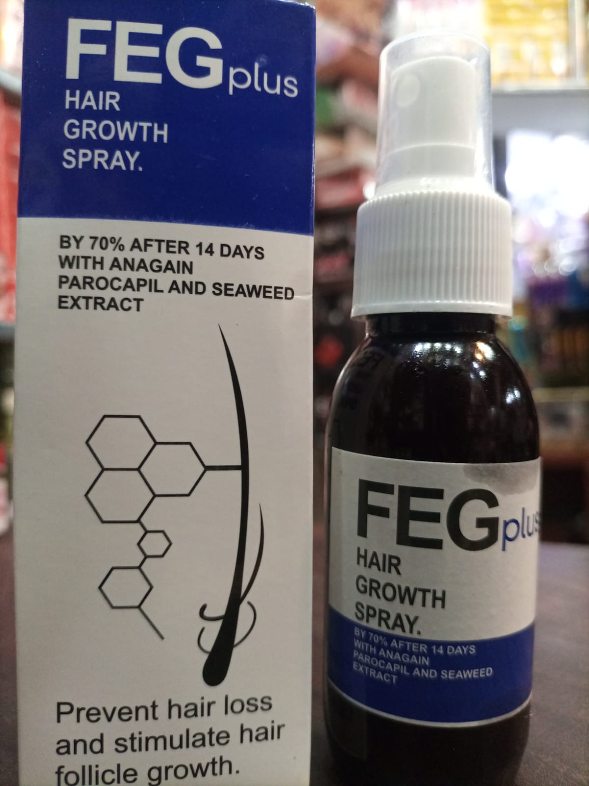 FEG PLUS Beard & Hair Growth Serum Spray Powered by Nature for Visible Results | Best Quality Hair Growth Spray - Hair Serum - 60 ml