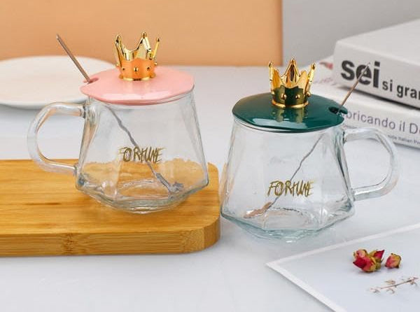 Golden Crown Sugar Pot with Lid & Spoon ? Elegant Storage Jar for Sugar, Tea, Coffee & Spices