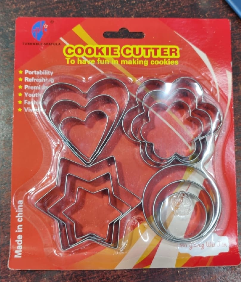 12-Piece Stainless Steel Cookie Cutter Set ? 4 Assorted Shapes for Baking, Pastry, and Crafts
