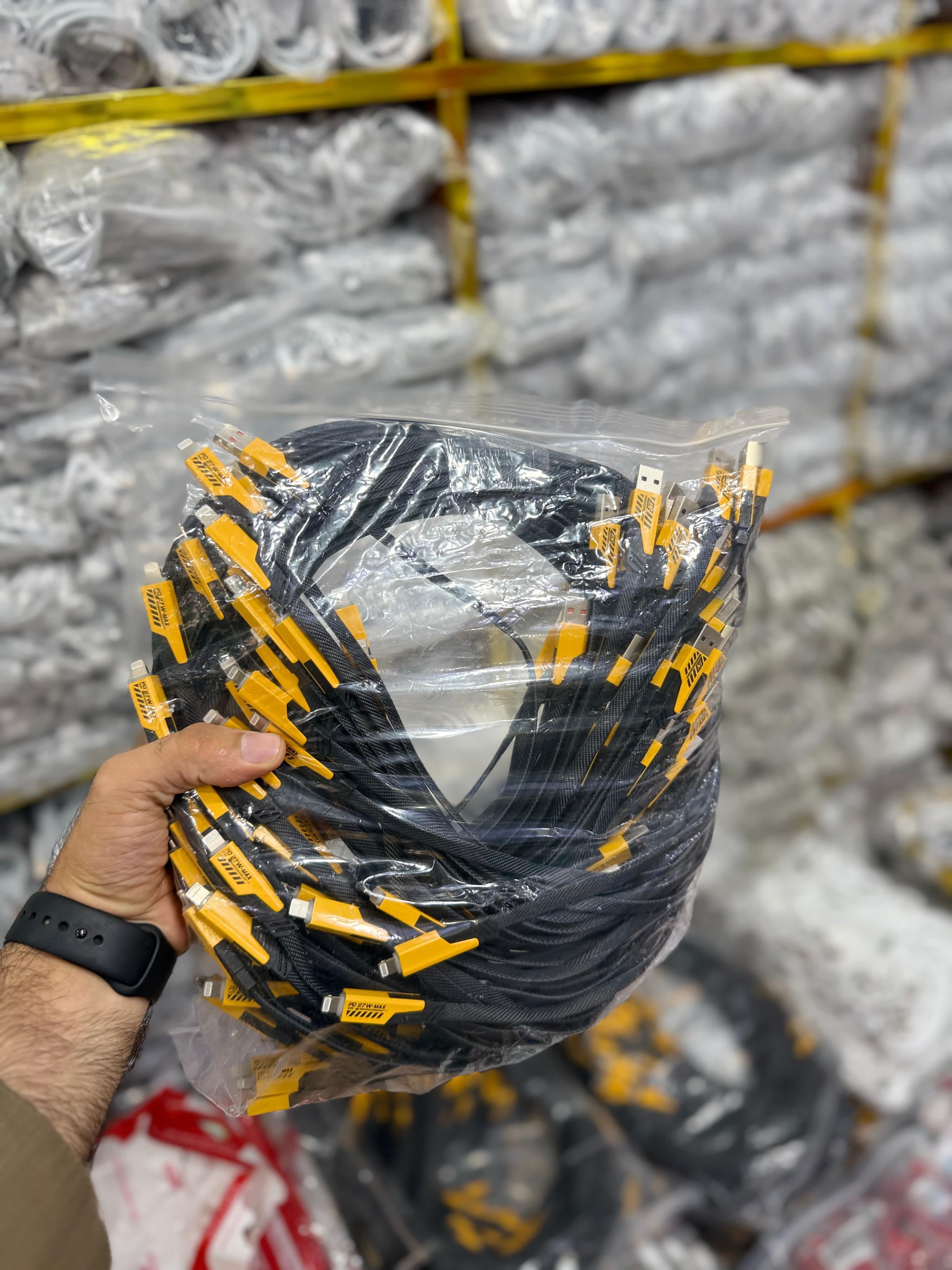 4-in-1 USB-C Fast Charging Cable 1M ? PD 65W/27W Steel Braided Multi Charging Cord | Type-C to iPhone, Type-C to Type-C, USB to C & iPhone ? Black