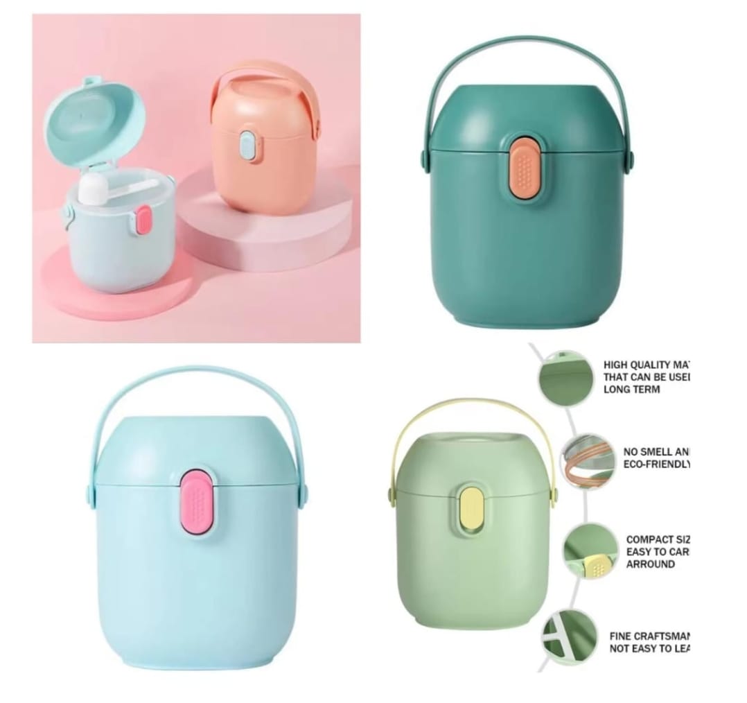 Baby Formula Dispenser Containers ? Portable Airtight Milk Powder & Snack Storage for Infants, Toddlers & Kids (Random color)
