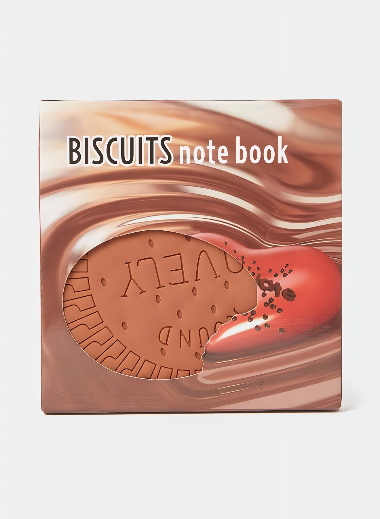 Biscuit Shaped Notebook ? 80 Pages Round Steno Pad for Students, Artists & Kids ? Fun Chocolate Biscuit Design, Portable Memo Notepad for Notes, Sketching, Doodling & Creative Writing