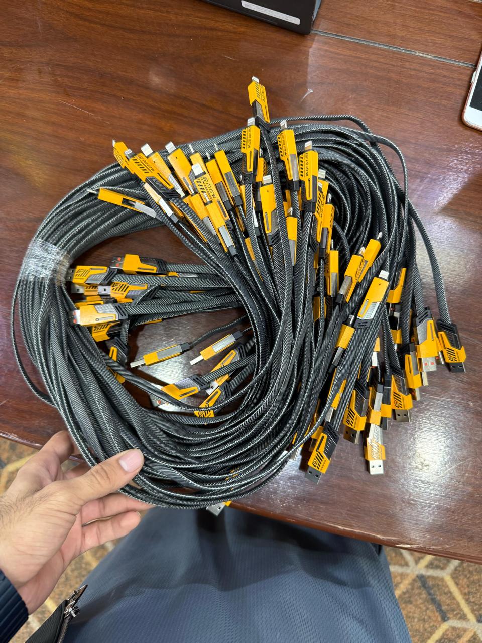 4-in-1 USB-C Fast Charging Cable 1M ? PD 65W/27W Steel Braided Multi Charging Cord | Type-C to iPhone, Type-C to Type-C, USB to C & iPhone ? Black