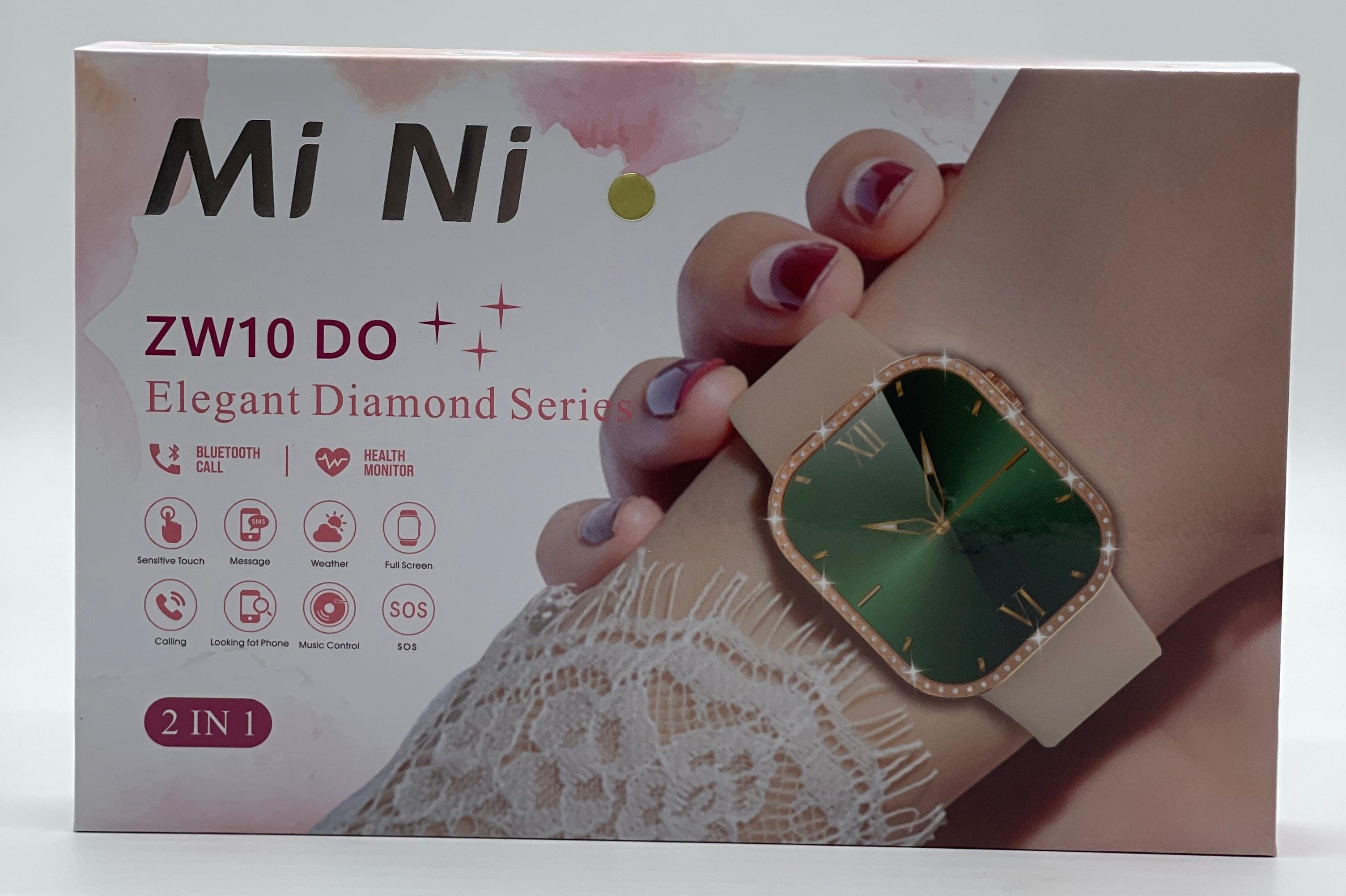 Mi Ni ZW10 DO Elegant Diamond Series Smartwatch ? Bluetooth Calling, Health Monitor, 2-in-1 Women's Smart Watch