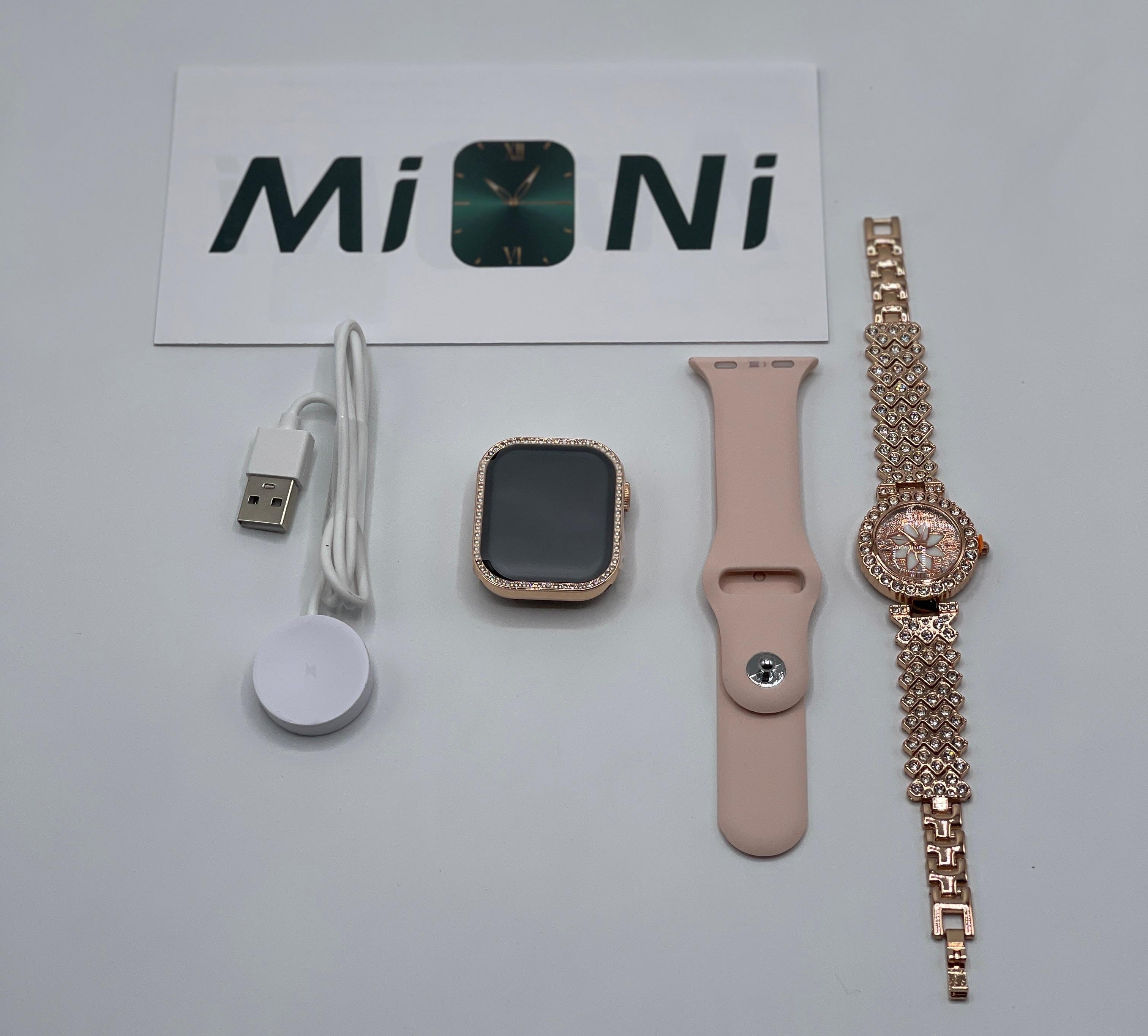 Mi Ni ZW10 DO Elegant Diamond Series Smartwatch ? Bluetooth Calling, Health Monitor, 2-in-1 Women's Smart Watch