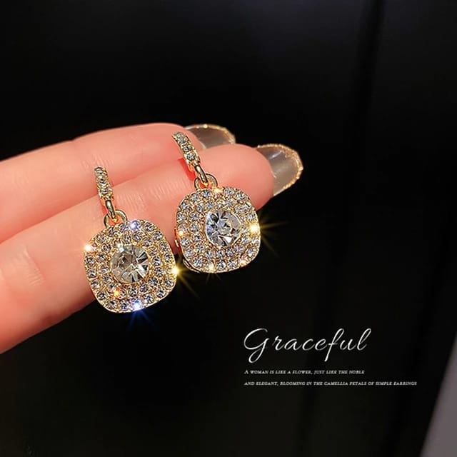 Crystal Earrings ? Sparkling Dangle Earrings for Party & Everyday Wear - Earings For Girls ( PJT-990 )