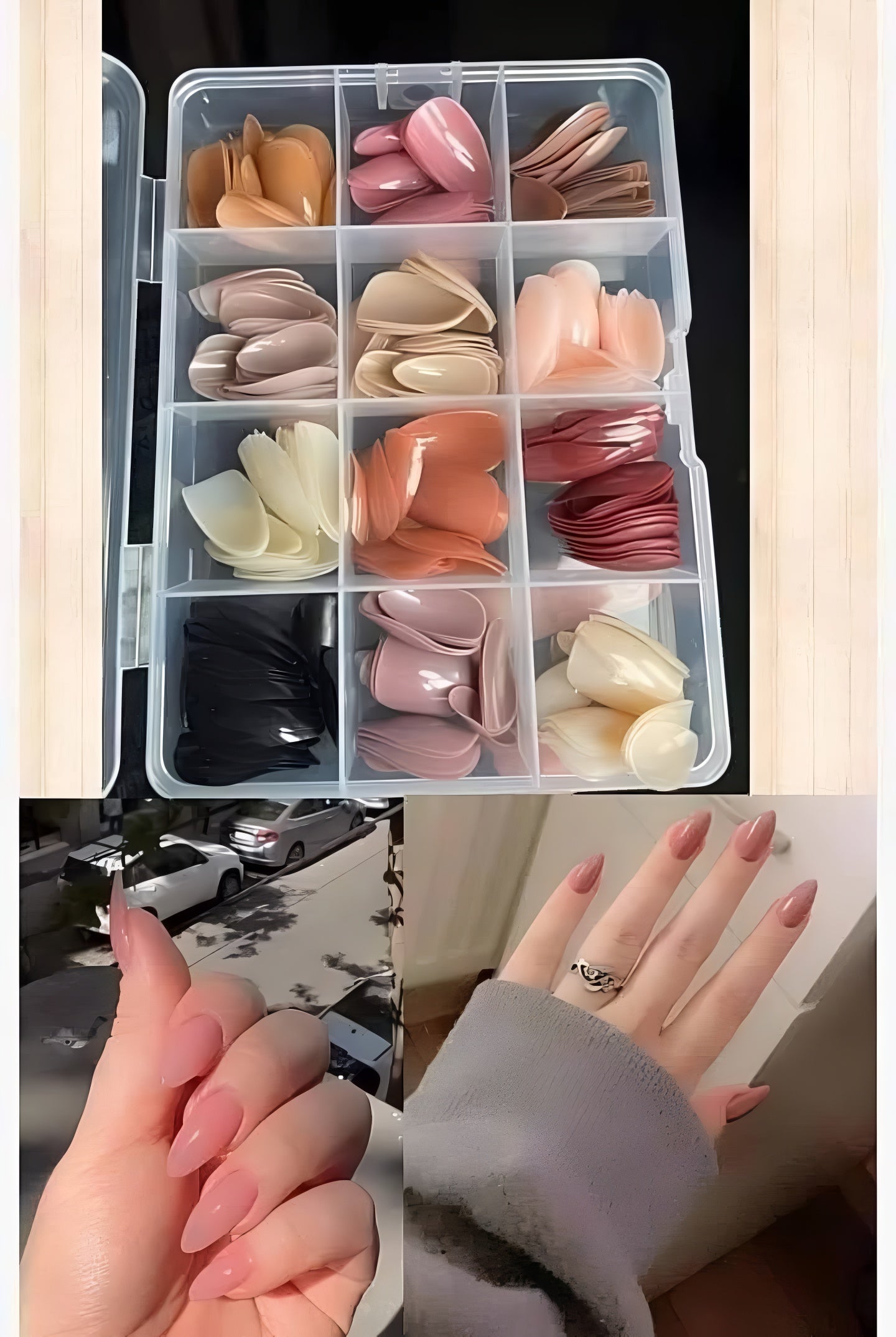 288 PCs Colorful Nails Box| ABS Plastic | Nail Shaper Set (Random Color)