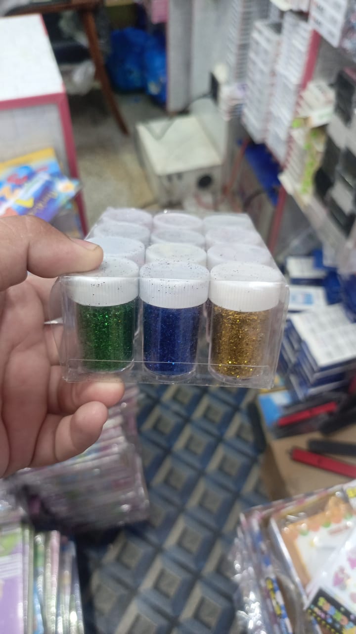 Glitter Powder Bottle Set ? Pack of 12 Different Colors, High-Quality Craft Glitter for DIY, Nail Art, and Decorations