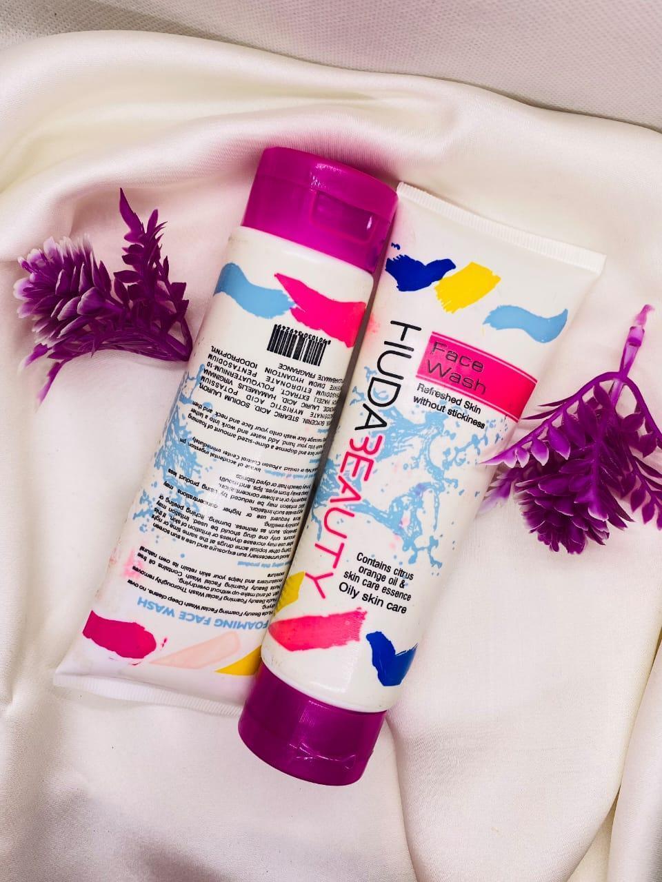 Huda Beauty Face Wash 100ml ? Gentle Liquid Cleanser for Oily Skin, Deep Cleansing & Refreshing Daily Skincare Formula