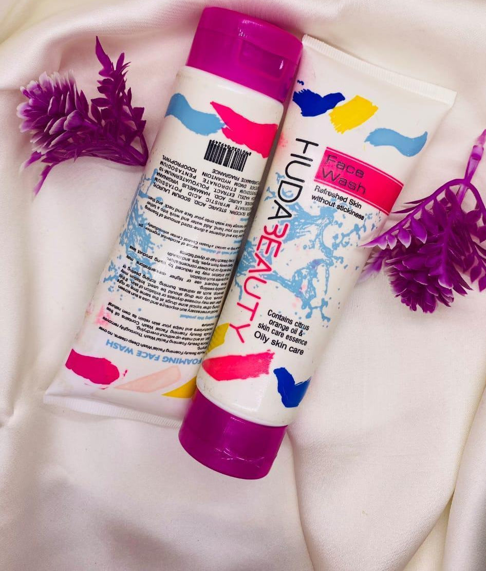 Huda Beauty Face Wash 100ml ? Gentle Liquid Cleanser for Oily Skin, Deep Cleansing & Refreshing Daily Skincare Formula