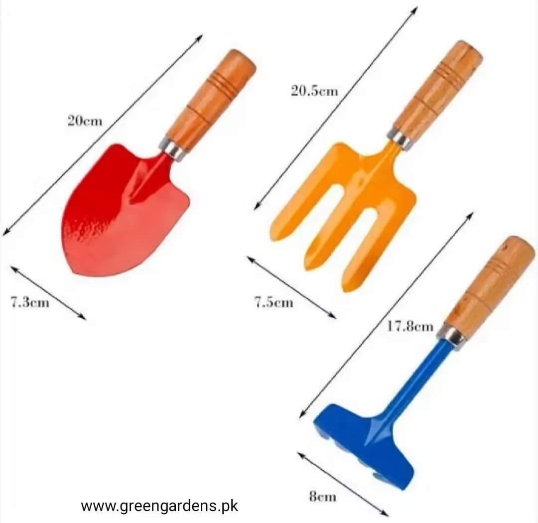Gardening Tools Set (3 Pcs) for Kids ? Safe & Durable Mini Shovel, Rake & Spade for Outdoor Play, Learning & Fun Gardening Activities