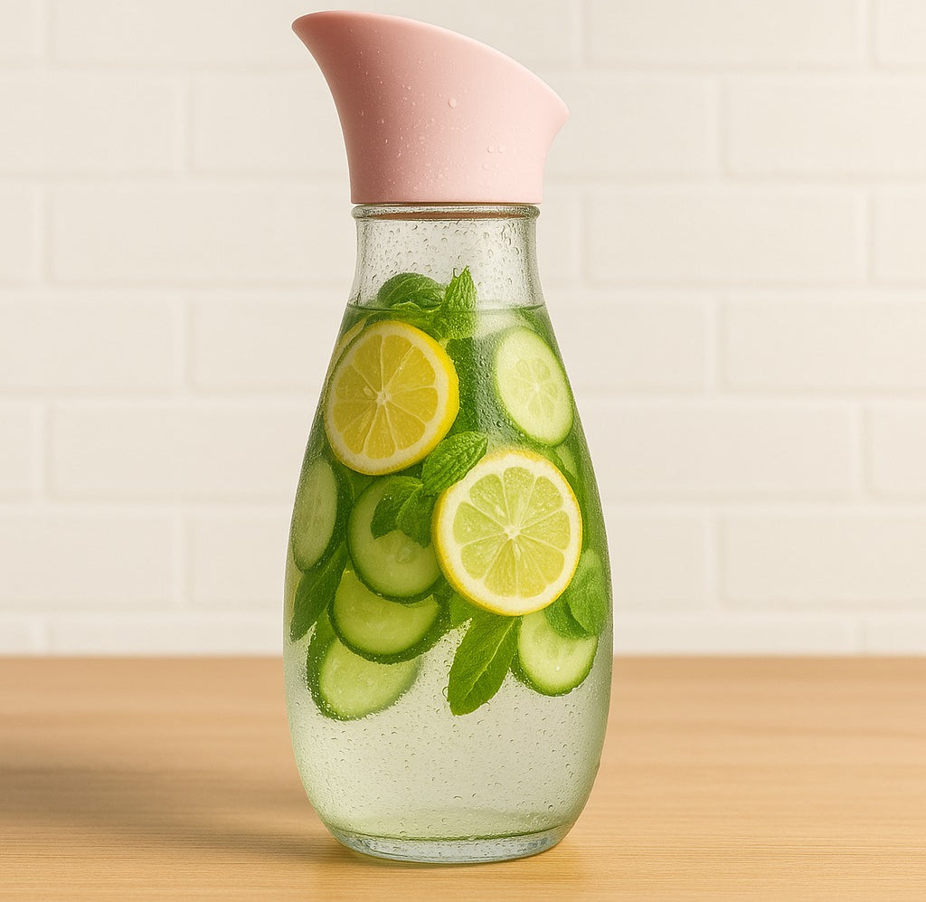 1400ml Hard Glass Water Jug with Lid ? Heat-Resistant Pitcher for Water, Juice, Iced Tea, Milk & Beverages