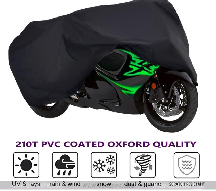 Bike Top Cover ? Water & Scratch Proof Parachute ? Fits CD70CC and 125CC Bikes (Random color)