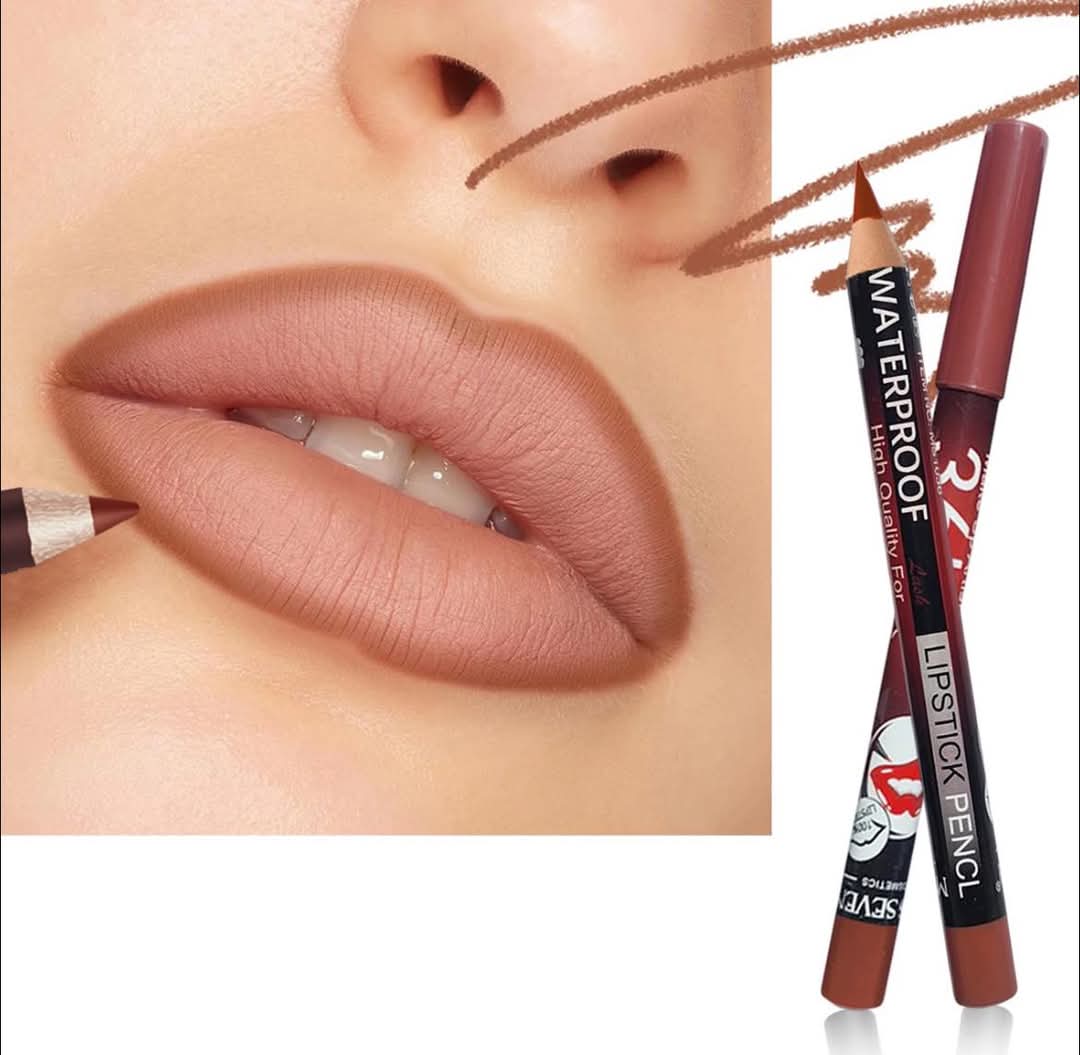 36H Jumbo Lip Liner Pencil Pack ? Long-Lasting Nude, Red & Pink Shades for Smooth Lip Definition