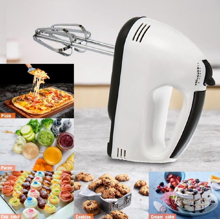 Electric Hand Mixer Beater Machine for Cake, Eggs & Baking - Handheld Egg Beater, Cake Mixer & Small Electric Mixer