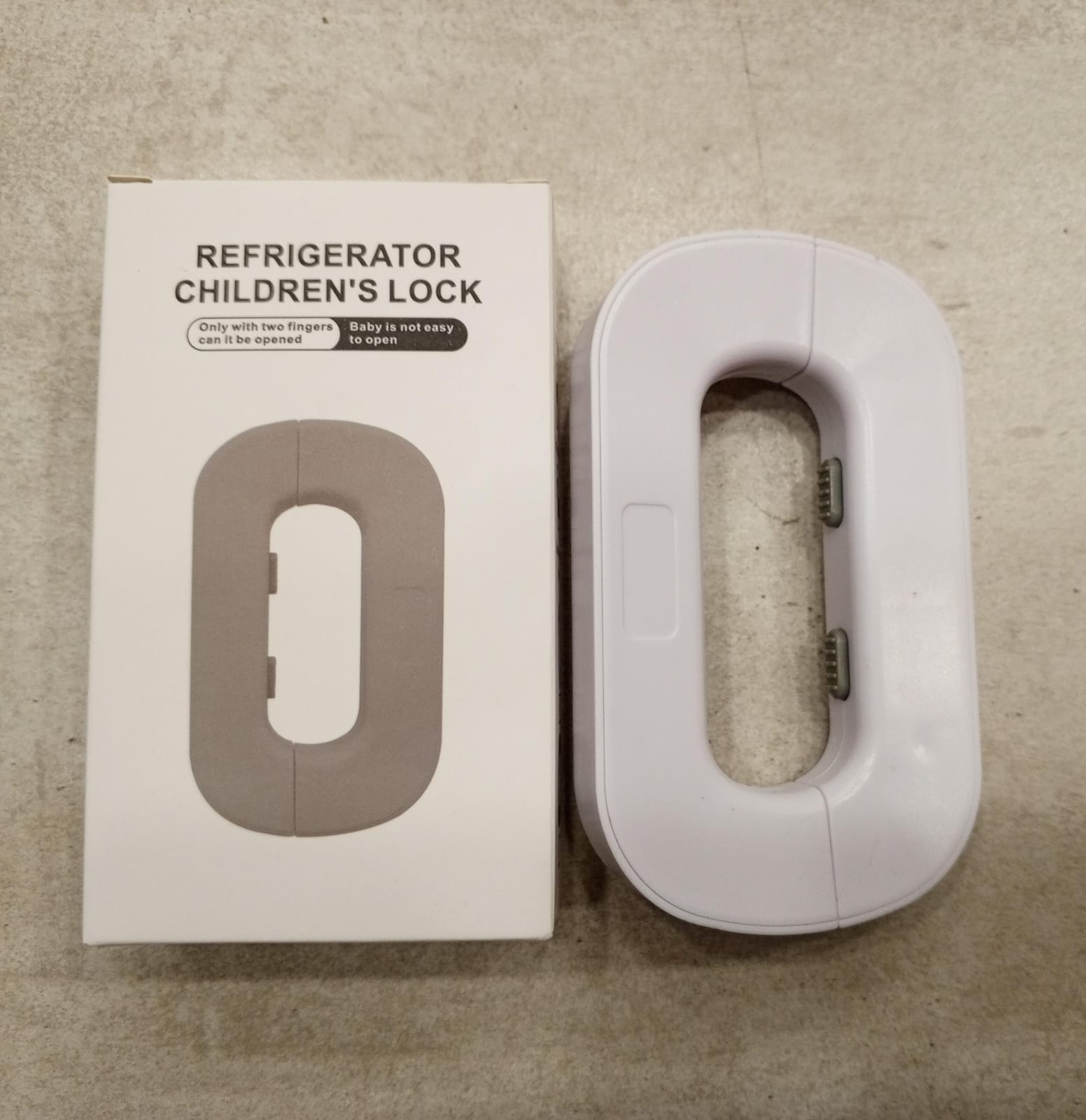 Child Safety Refrigerator Lock ? Self-Adhesive Fridge & Freezer Door Lock with Double Safety Button ? Easy One-Hand Use