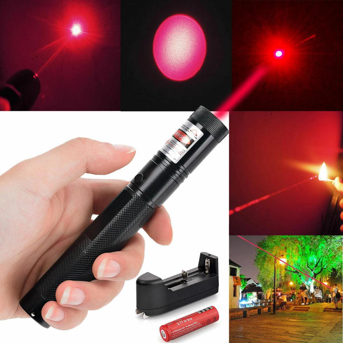 Laser 303 High Power Red Laser Pointer ? Long Range Beam with Key Lock, Rechargeable 18650 Battery & Charger, Durable Aluminum Alloy Body