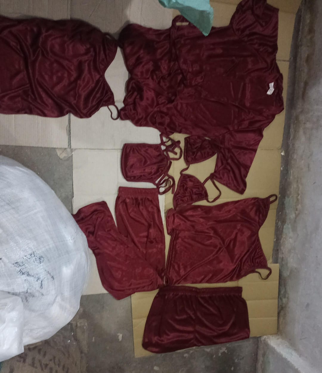 7-Piece Satin Sleepwear & Lingerie Set for Women ? Luxury Nightwear Collection with Robe, Slip Dress, Camisole & More (DC-7001)