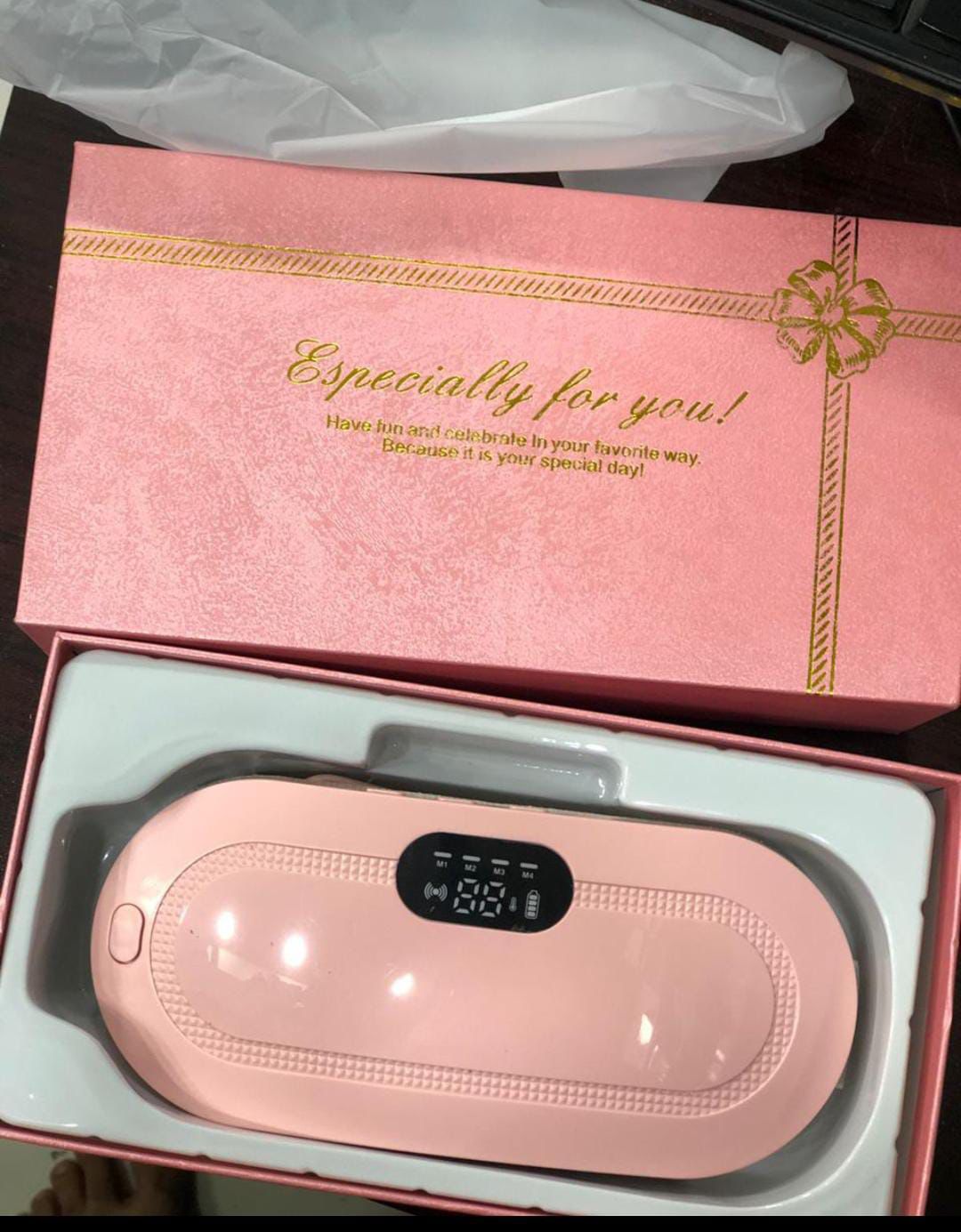 Heating Pad women Period Pain Cramp Relief Belt -Portable Menstrual Heating Pad, Heated Belly Belt for Menstrual Cramp Relief with 3 Heat Levels and 4 Modes, Electric Belt Massage for Women and Girls - Electric Massager Machine for Women