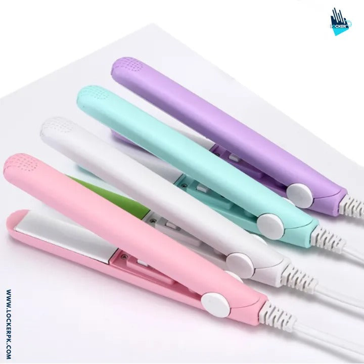 Mini Hair Straightener ? Lightweight & Portable Travel Styling Tool | Medium Heat | High/Low Speed Settings | Corded Electric | Multicolor | ABS Plastic